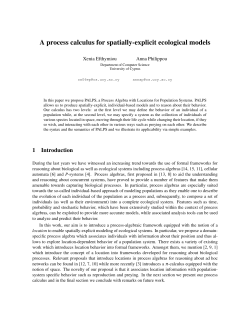 A process calculus for spatially