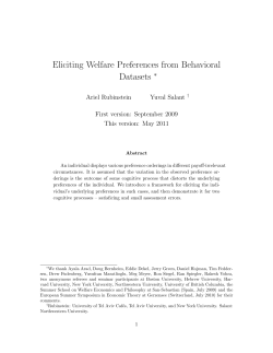 Eliciting Welfare Preferences from Behavioral Datasets