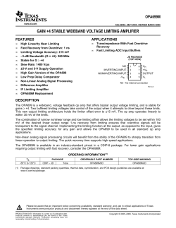 Gain +4 Stable Wideband Voltage Limiting