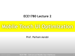 Mobile Touch UI Optimization
