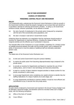 Personnel Control Policy and Mechanism March 2006