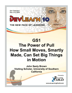 GS1 The Power of Pull How Small Moves, Smartly Made, Can Set