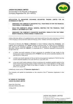 JHL_Ann_20160512_Application for 3nd Extension of Time-SGX