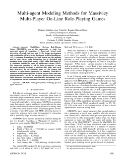Multi-agent Modeling Methods for Massivley Multi-Player On