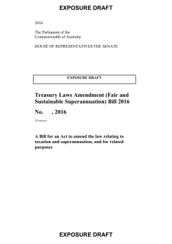 (Fair and Sustainable Superannuation) Bill 2016