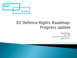 EU Defence Rights: The right balance?