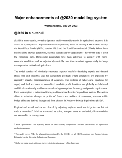 Major enhancements of @2030 modeling system