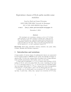 Equivalence classes of Dyck paths modulo some - Jean