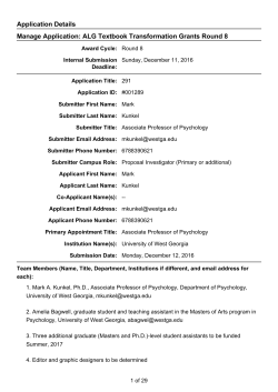 Proposal 291 - Affordable Learning Georgia