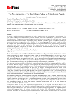 The Non-optimality of For-Profit Firms Acting as Philanthropic Agents