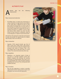 authentic play - Early Learning Central