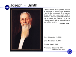 Joseph F. Smith - BYU Marriott School