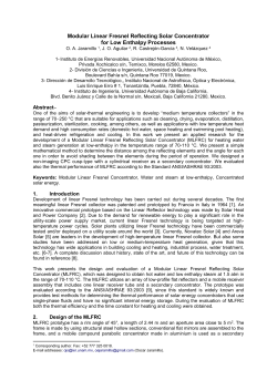 Modular Linear Fresnel Reflecting Solar Concentrator for Low