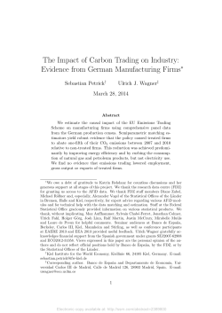 The Impact of Carbon Trading on Industry: Evidence from German
