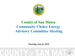 1 on 1 Meetings - Peninsula Clean Energy