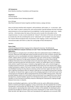 LOC Symposium Brain Machine Interfaces: Foundations and