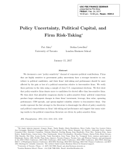 Policy Uncertainty, Political Capital, and Firm Risk