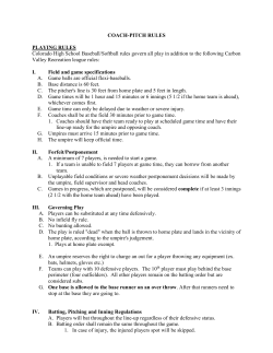 coach-pitch rules - TeamSideline.com