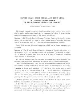 The triangle removal