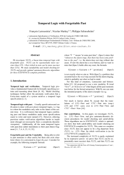 Temporal Logic with Forgettable Past