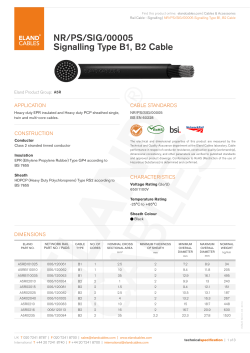 NR/PS/SIG/00005 Signalling Type B1, B2 Cable
