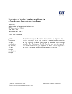 Evolution of Market Mechanism Through a Continuous Space of