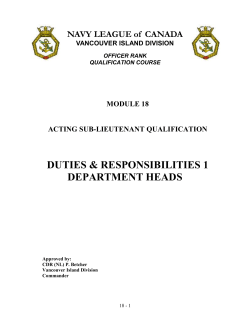 Module 18 - VID Navy League