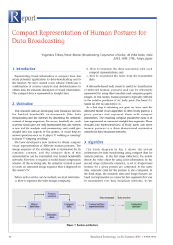 Compact Representation of Human Postures for Data Broadcasting