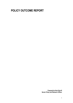 policy outcome report - Department Of Culture And The Arts