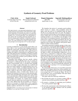 Synthesis of Geometry Proof Problems