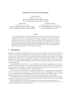 Optimal Power-Down Strategies - Donald Bren School of Information