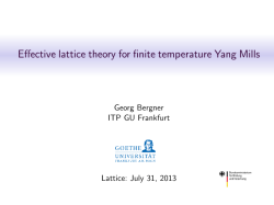 Effective lattice theory for finite temperature Yang Mills