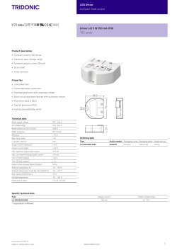 LED Driver Compact fixed output Driver LCI 5 W 350 mA IP20 TEC