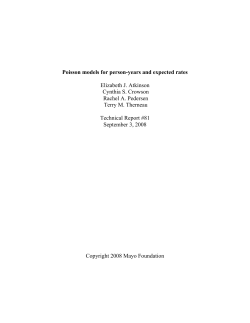 Poisson models for person-years and expected rates