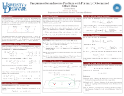Uniqueness for an Inverse Problem with Formally