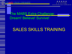 Sales Skills Training - RBAP-MABS