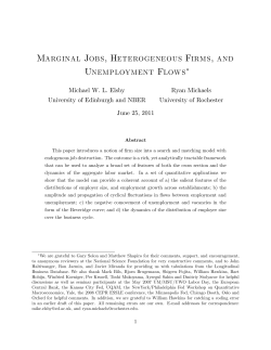 Marginal Jobs, Heterogeneous Firms, and Unemployment Flows&lowast;