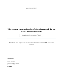 Education and the capability approach