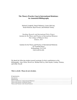 Annotated Bibliography of Works on the Theory