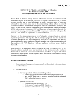 Draft Allocation Principles - Gulf of Mexico Fishery Management