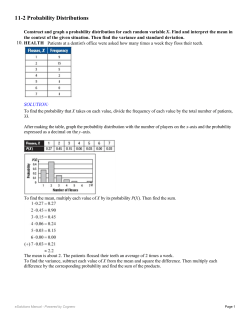 11-2 Probability Distributions