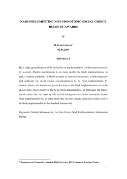 nash implementing non-monotonic social choice