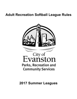 Adult Recreation Softball League Rules 2017