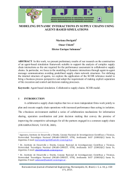 modeling dynamic interactions in supply chains using agent