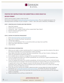 positive pay instructions for submitting