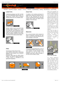 Loaded Tanks Empty Tanks Road, Rail and Ship Malpractice Ullage