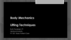 Body Mechanics - Herzing University