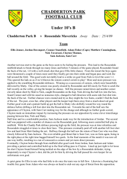 25th April Rossendale