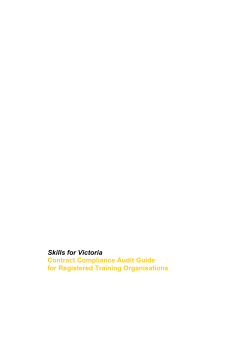 Contract Compliance Audit Guide for Registered Training
