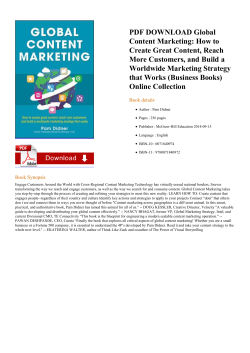 PDF DOWNLOAD Global Content Marketing: How to
